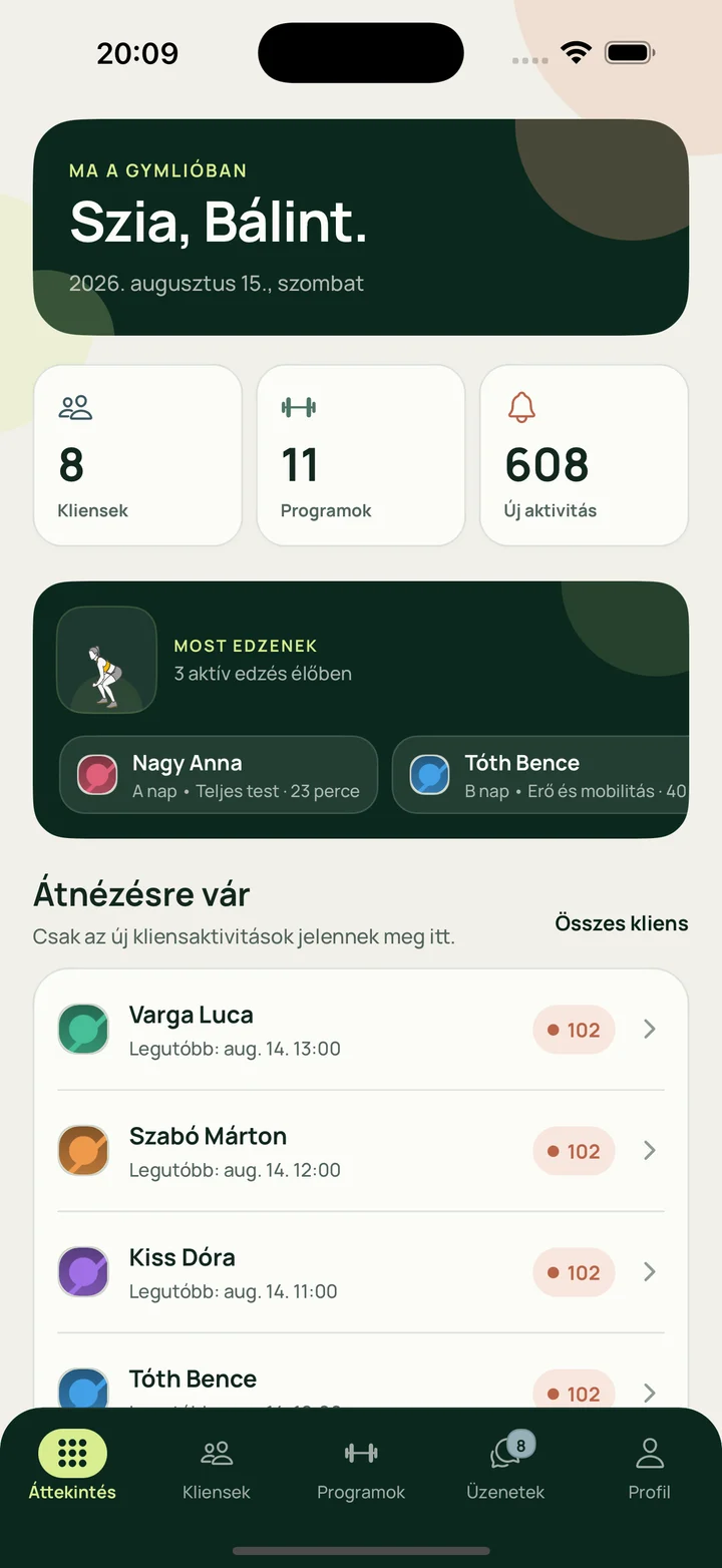 Gymlio — Az edző napja, átláthatóan