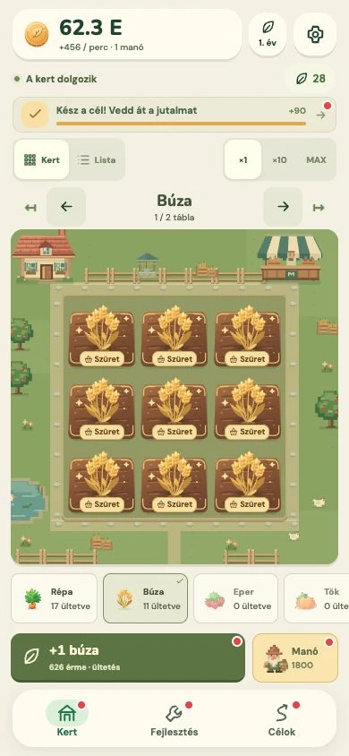 Cap Farm — A kerteddel együtt nő a játék